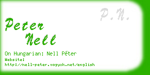 peter nell business card